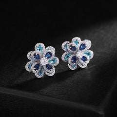 (Spring Limited Edition) Colorful Zircon Flower Earrings