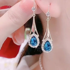 (🔥NEW) Blue drop crystal earrings