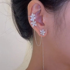 (🌸New Spring)Flower ear wire ear clip earrings