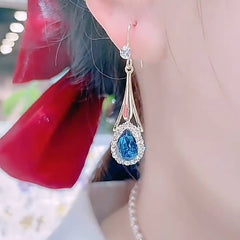 (🔥NEW) Blue drop crystal earrings