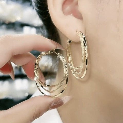 Multi-layer hoop earrings