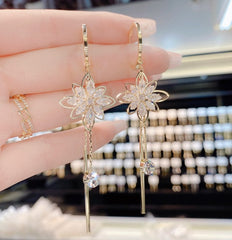 (🌸New Spring)Brilliant Flower Fringe Earrings